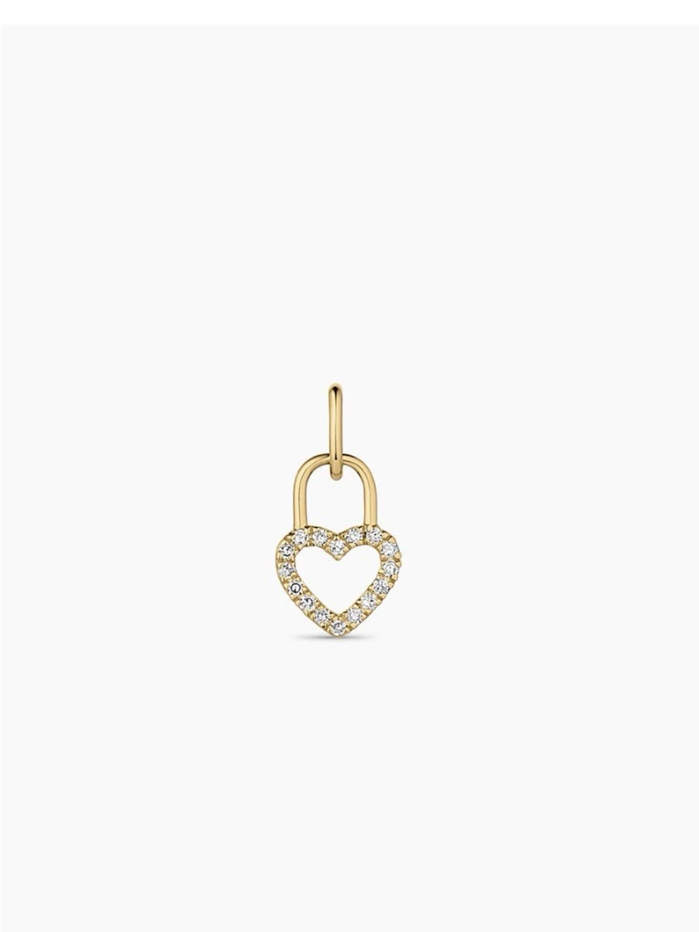 Gorjana Heart Padlock Pendant 14K diamond Charm